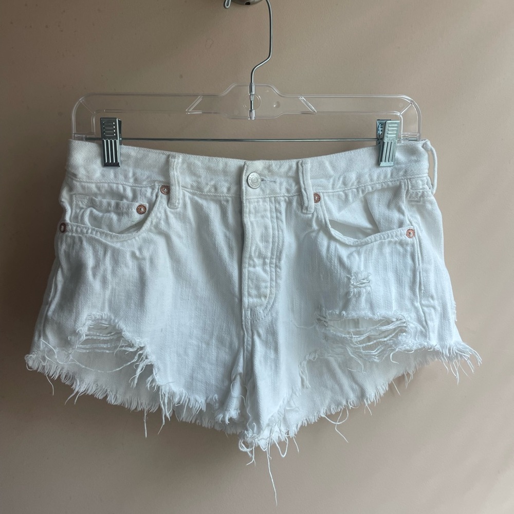 FP white Jean shorts